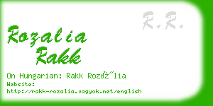 rozalia rakk business card